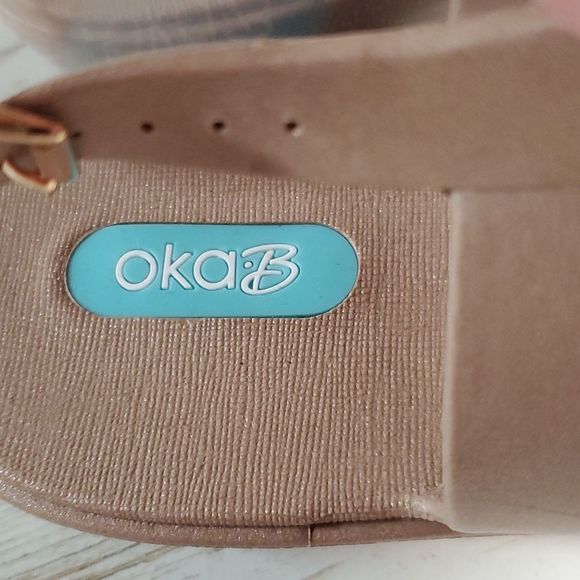 NEW Oka B Norah Sandals Jeweled in‎ Chai Beige Color Size 9 - Picture 6 of 8